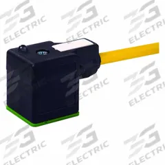 MURRELEKTRONIK Cordset: DIN Form A Female Right Angle x Bare Wire, 5 m Cable Lg, PVC, Yellow, 3 Pins (MPN 7000-18021-0160500). Key specifications — Wire Size: 18 AWG; Brand: MURRELEKTRONIK; Cable Jacket Color: Yellow; IP Rating: IP67.