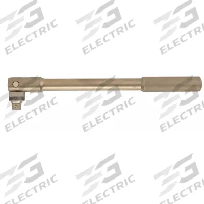 AMPCO Breaker Bar: 3/4 in Drive, 18 in Lg, Non-Slip Grip, Aluminum Bronze - Non-Sparking Flex-Head Breaker Bars