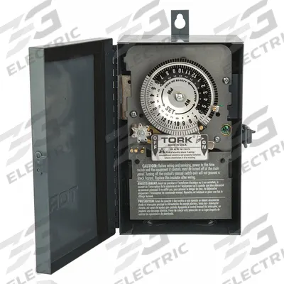 TORK Electromechanical Timer: 24 hr, 120V AC, 3PST - Electromechanical Timer Switches
