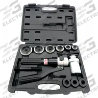 WESTWARD Hydraulic Punch Driver Set (MPN 39CE88). Key specifications — attr74890: Steel; attr74888: (6) Hydraulic Punch Dies, (3) Adaptors, (2) Power Screws, Drill Bit, Carrying Case; attr74884: 1/2 in to 2 in.