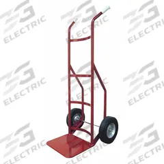 DAYTON General Purpose Hand Truck: 800 lb, Dual-Handle Handle, Red, Steel, Flat-Free, 10 in Wheel (MPN 21U668). Key specifications — Brand: DAYTON; Color: Red.