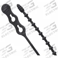 GARDNER BENDER Beadle Wrap: Black, 24 in Lg, Outdoor Use, Max. 7 in Bundle Dia., 140 lb Rated, 5 PK (MPN 45-24BEADBK). Key specifications — Outdoor Use: Yes; Color: Black; Brand: GARDNER BENDER; Pack: Small Pack.