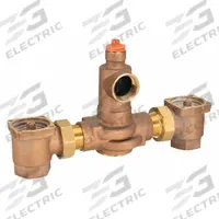 POWERS Emergency Mixing Valve: For Hot Water/Water Media, Emergency, Bronze, NPT x NPT, NPT, Female (MPN ES150-11). Key specifications — Includes: Temperature Gauge; Brand: POWERS.