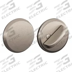 SCHLAGE RESIDENTIAL Deadbolt Lock: Cylindrical, Core Not Included, 1 3/8 in Door Thick - Max, Nickel (MPN B81N 619). Key specifications — ADA Compliant: No; Brand: SCHLAGE RESIDENTIAL; Finish: Satin Nickel-Plated, Clear Coated; Keyway Type: None; Visual Indicator Message: No Message; Includes Core: Core Not Included; Ligature Resistance: Not Ligature-Resistant.