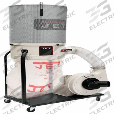 JET Wood Dust Collector: Single-Stage, 230V AC - Mobile Single-Stage Wood Dust Collectors with Cartridge Filter