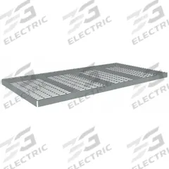 TENNSCO Shelf: 96 in x 48 in, 1,250 lb Load Capacity, Steel, 5 ga Decking, Gray, Shelf (MPN ZLES-9648W). Key specifications — Decking Material: Steel; Includes: (3) Front to Back Deck Supports; Decking Finish: Zinc Plated; Shelf Configuration: Single Straight; Color: Gray; Frame Material: Steel; Brand: TENNSCO; Frame Finish: Zinc Plated.