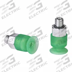 SCHMALZ Vacuum Pad Assembly: Flat, M5 Vacuum Port, 11 mm Pad Dia, Food Grade Silicone Rubber, Green (MPN 10.01.01.14248). Key specifications — attr1019136: 10.01.01.14248; attr1019138: SCHMALZ; attr1019139: 55 A.