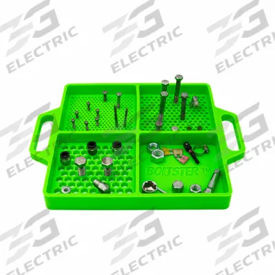 BOLTSTER Silicone Fastener Organizer: Green, 12 in Overall Wd, 15 in Overall Lg - Flexible Tool Trays & Holders