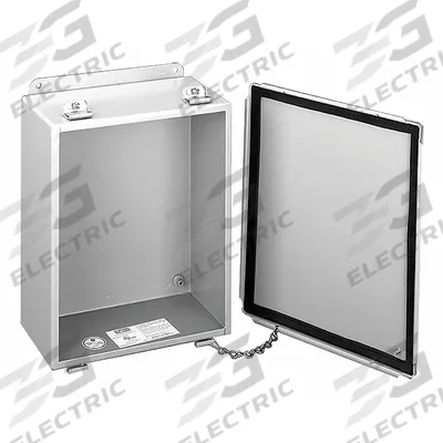 HOFFMAN Enclosure: Steel, 4 in x 4 in x 3 in, NEMA 12/13, Solid Cover - Steel Dust-Tight Enclosures