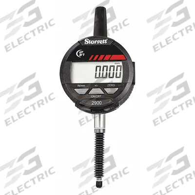 STARRETT Digital Indicator: 0 in to 1 in /0 mm to 25 mm, Inch/Metric, IP67 - Digital Indicators with Non-Removable Flat Back