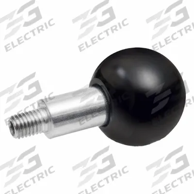 JW WINCO Revolving Ball Knobs: Ball, Plastic w/ Steel Thread, M8 Thread, 13 mm Thread Lg - Revolving Ball Knobs with Threaded Stud