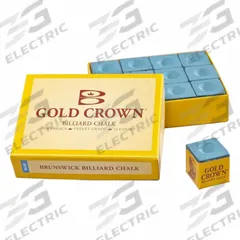 BRUNSWICK BILLIARDS Pool Chalk: Blue, 6 in Overall Wd, 6 in Overall Ht, 6 in Overall Lg (MPN CHALK-GC-12-BLU-01). Key specifications — attr989535: Pool Chalk; attr989526: Velvet-Grade Silica; attr989508: BRUNSWICK BILLIARDS; attr989511: Blue.