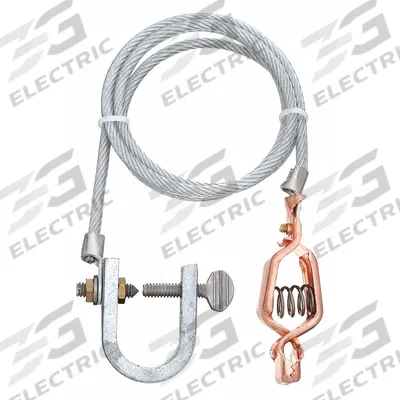 APPROVED VENDOR Bonding and Grounding Wire: Alligator Clip/C-Clamp, 3 ft, Uninsulated - Terminated Bonding & Grounding Wires