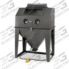 ECONOLINE Abrasive Blast Cabinet: Siphon Feed, 42 in W x 24 in D Work Area, 12 cfm (MPN 101696G-A). Key specifications — attr952399: ECONOLINE; attr978098: Foot Pedal; attr978092: Top Door; attr978085: 12 cfm.