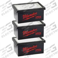 MILWAUKEE Cartridge Filter: Hammervac, 2306-20/2306-22/2712-22DE/2715-22DE, HEPA, Dry, Paper (MPN 49-90-2306). Key specifications — Filter Pickup Type: Dry; Filter Material: Paper; Compatible Vacuum Brand: Hammervac; Brand: MILWAUKEE; Compatible Vacuum Manufacturer Part Number: 2306-20.