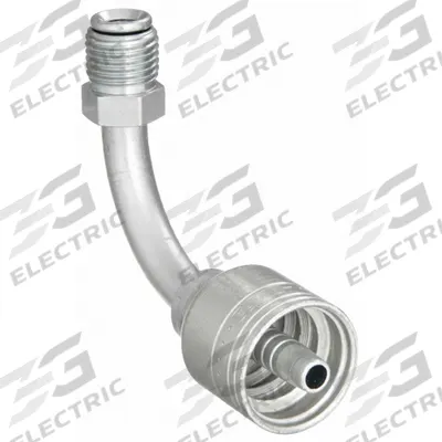 AEROQUIP Hydraulic Crimp Fitting: Steel x Steel, 90° Elbow, -4 For Hose Dash Size - Aeroquip Crimp Hydraulic Hose Fittings with Inverted Flare Connection