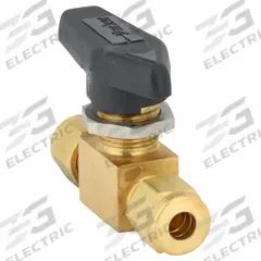 PARKER Manual Two-Way Ball Valve: 1/4 in, Brass, Straight, Compression x Compression, One-Piece (MPN 4A-MB4LPFA-BP). Key specifications — attr1015731: PARKER; attr1024820: Lever.