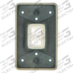 HUBBELL Wall Plate: Weatherproof-Covered Outlet, 1 Gang, Clear, Std Size (MPN HBL1795). Key specifications — Brand: HUBBELL; Material: Silicone.
