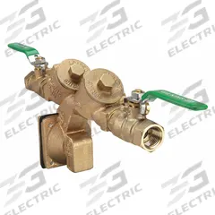 WILKINS Reduced Pressure Zone Backflow Preventer: 975XL2, Std Configuration, Bronze, 1 in Pipe Size (MPN 1-975XL2). Key specifications — Shut-Off Valve Type: Ball Valve; Connection Type: FNPT.