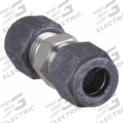 PARKER Compression Fitting Union: 1/4 in OD x 1/4 in OD Fitting Size - Single-Ferrule Stainless Steel Fittings