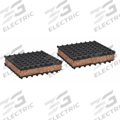 MASON Vibration Isolator Pad: Neoprene, Waffle Pad Top, 3 in Lg, 3 in Wd, 1 in Ht - Vibration-Isolating Pads & Sheets
