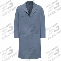 RED KAP Collared Lab Coat: XL, Navy, Polyester/Cotton, 4 Pockets (MPN KT30NV RG 50)