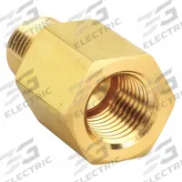 PARKER Metal Pipe Straight: Straight, Brass, 1/4 in x 1/4 in, 4,300 psi, 1 25/64 in Lg (MPN 4-4 RA-B). Key specifications — Maximum Operating Pressure: 4,300 psi.