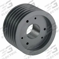 APPROVED VENDOR V-Belt Pulley: C105, 6 Groove, 10.9 in OD, Bushed Bore, F, For C/CX Belt Section (MPN 6C105F). Key specifications — Pulley Industry Number: C105; Pitch Diameter: 10.5 in (C); For Belt Section (broad, with similar types): C or CX.