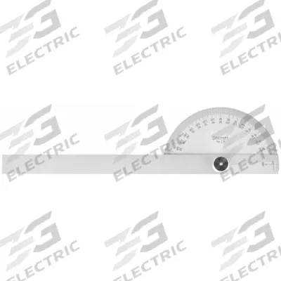 STARRETT Manual-Reading Protractor: 6 in Blade Lg, 0°to 180°, 1° Graduations, +/-0.5° Accuracy - Manual-Reading Protractors