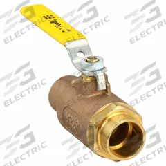 APOLLO Manual Two-Way Ball Valve: 1 in, Bronze, Straight, Sweat x Sweat, 600 psi Max. Pressure (CWP) (MPN 7020501). Key specifications — Brand: APOLLO; Handle: Lever.