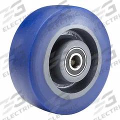 HAMILTON Caster Wheel: 6 in Wheel Dia., 2 in Wheel Wd, Polyurethane, 1,300 lb Load Rating, Cast Iron (MPN W-621-EGB-3/4). Key specifications — Brand: HAMILTON; Tread Shape: Ergo-Glide; Wheel/Tread Color: Blue.