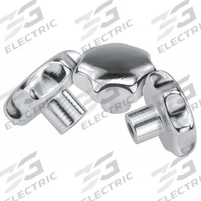 KIPP Hand Knob: 7 Point, Stainless Steel, 10 mm Hole Dia, 18 mm Hole Dp - Corrosion-Resistant 7-Arm Knobs with Unthreaded Hole