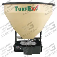 TURFEX Tailgate Spreader: Vehicle Battery-Powered, Compatible With: UTV, Broadcast, 3 cu ft Capacity (MPN TS300). Key specifications — attr1033997: Steel; attr1033998: Poly; attr1034001: Receiver; attr1034002: Vehicle Battery-Powered; attr1034003: Tailgate Spreader; attr1040777: UTV; attr1033988: TURFEX; attr1054154: Vehicle Battery-Powered.