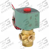 REDHAT Solenoid Valve: 3-Way, Normally Closed, 1/4 in Pipe Size, 12V DC, Direct Mount, Brass Body (MPN 8320G182). Key specifications — Pipe Size: 1/4 in; Voltage: 12V DC; Brand: REDHAT; Coil Enclosure: Watertight.