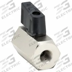APPROVED VENDOR Manual Two-Way Ball Valve: 1/8 in, Nickel-Plated Brass, Straight, FNPT x FNPT, Wedge (MPN G-CBV-18). Key specifications — Brand: APPROVED VENDOR; Handle: Wedge.