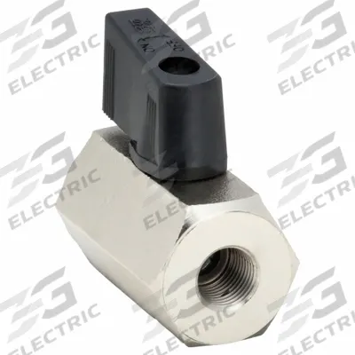 APPROVED VENDOR Manual Two-Way Ball Valve: 1/8 in, Nickel-Plated Brass, Straight, FNPT x FNPT - Mini Brass Ball Valves
