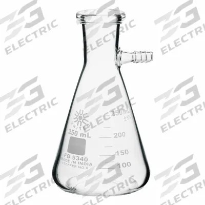 APPROVED VENDOR Filtering Flask: 250 mL, Colorless, Conical - Glass Filtering Flasks
