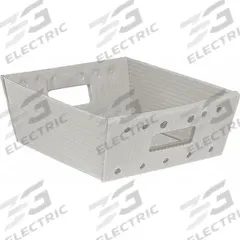APPROVED VENDOR Tray: 0.4159 cu ft, White, Not Stacking Capable, 20 lb Load Capacity (MPN 5572 WHITE). Key specifications — Brand: APPROVED VENDOR; Material: Corrugated Plastic.