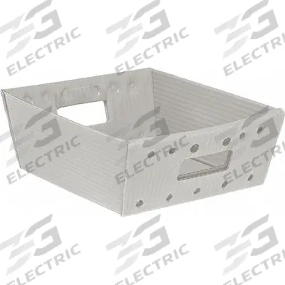 APPROVED VENDOR Tray: 0.4159 cu ft, White, Not Stacking Capable - Lightweight Corrugated Plastic Nesting Trays