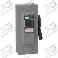SCHNEIDER Safety Switch: Fusible, 100 A, Three Phase, 240V AC, Galvanized Steel, Indoor (MPN VH323N). Key specifications — Brand: SCHNEIDER.