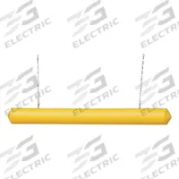 Clearance Bar: 77 in Overall Lg, 7 in Outside Dia, Yellow, HDPE, Indoor/Outdoor (MPN 1781). Key specifications — Includes: Eye Bolts; Color: Yellow; Includes Mounting Hardware: Mounting Hardware Included; Material: HDPE; Use Location: Indoor; Brand: APPROVED VENDOR.