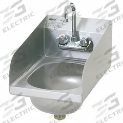 EAGLE GROUP Hand Sink: 1 Stations, 6 3/4 in Bowl Dp, 9 3/4 in Bowl Lg, 13 1/2 in Bowl Wd, 20 ga (MPN HSAN-10-F-LRS). Key specifications — Includes Side Splash: Side Splash Included; Series: HSA; Brand: EAGLE GROUP.