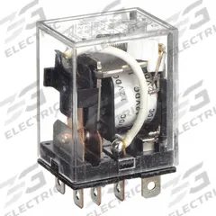 OMRON General Purpose Relay: Socket Mounted, 15 A Current Rating, 12V DC, SPDT, 8 Pins/Terminals (MPN LY1N-DC12). Key specifications — Brand: OMRON; Base Type: Square; Mounting Style: Plug-In; Pin Shape: Flat; Electrical Connection: Quick-Connect; Manufacturer Part Number: LY1N-DC12; Operating Current: 7 A at 24V DC (Inductive Load); Series: LY Series.