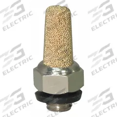 SPEEDAIRE Exhaust Muffler: 3/16 in, 5/16 in Hex Size, Nickel Plated Steel, Bronze, 160°F Max Op Temp (MPN 1EJX3). Key specifications — attr124412: SPEEDAIRE; attr124422: Bronze; attr124426: Nickel Plated Steel.