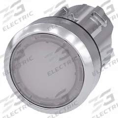 SIEMENS Flush Push Button: Red, 22 mm Mounting Size, Metallic, Momentary (MPN 3SU1051-0AB60-0AA0). Key specifications — Brand: SIEMENS; Action: Momentary; Series: 3SU; Push Button Material Type: Metallic.