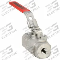KECKLEY Manual Two-Way Ball Valve: 1/4 in, 316 Stainless Steel, Straight, FNPT x FNPT, One-Piece (MPN BVS6THFSSPGSL-025). Key specifications — Brand: KECKLEY; Handle: Locking Lever.