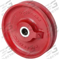 APPROVED VENDOR Track Wheel: 10 in Wheel Dia., 2 1/2 in Wheel Wd, 2,500 lb Load Capacity, Metal, Red (MPN W-1025-V-1MC). Key specifications — attr1099880: Yes; attr1099886: Red; attr1099891: APPROVED VENDOR.