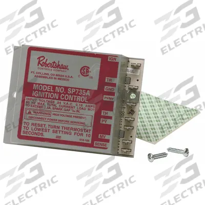 Robertshaw Ignition Control: Universal, 24V AC, 6 min Pre-Purge, 1.5 A Main Valve Output - Intermittent Pilot Ignition Controls