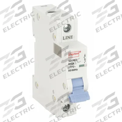 Dayton Supplementary Protector: 10 A Amps, 5kA at 277V AC, Screw Clamp, NDB2-63 - B-Curve, 1-Pole UL1077 DIN Rail-Mount Supplementary Protectors