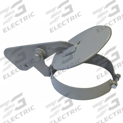 ANTHES Exhaust Rain Cap: Powder Coated, Steel, Gray - Exhaust Stack Rain Caps